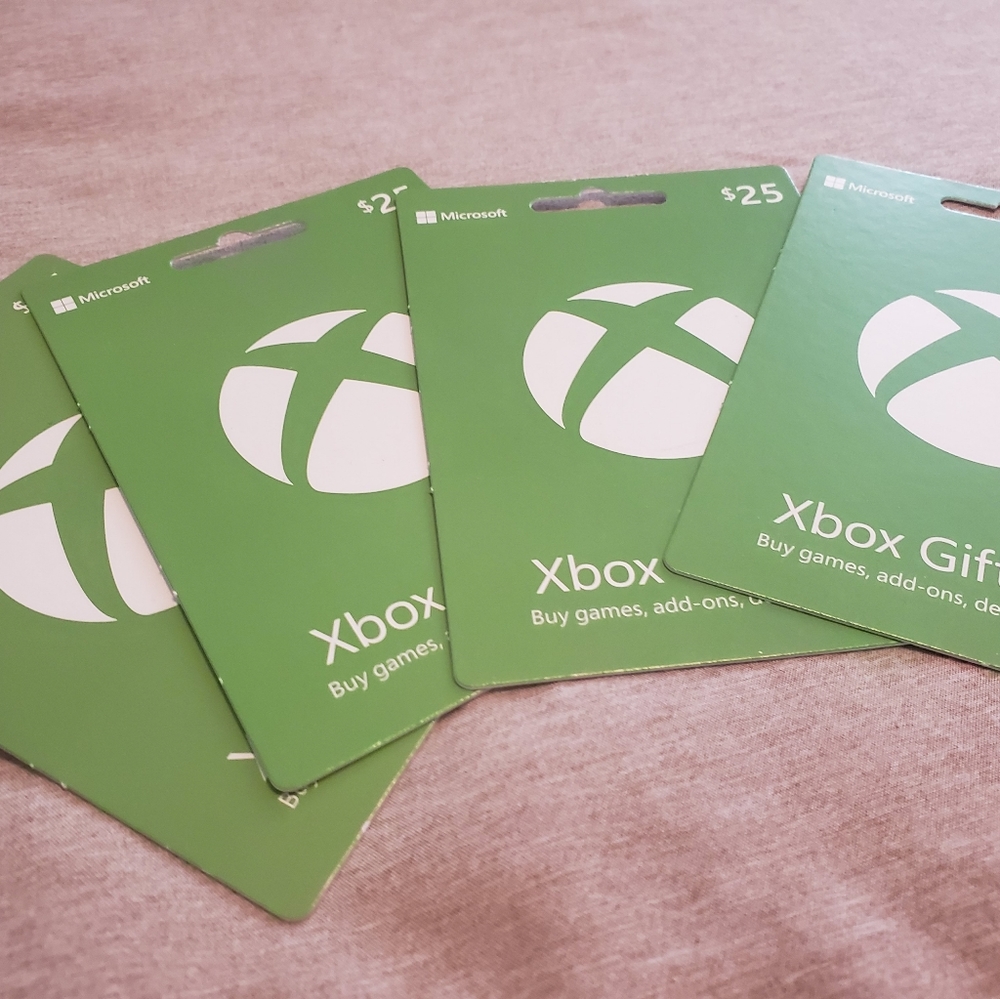 4 new carda X box gift Cards